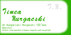 timea murgacski business card